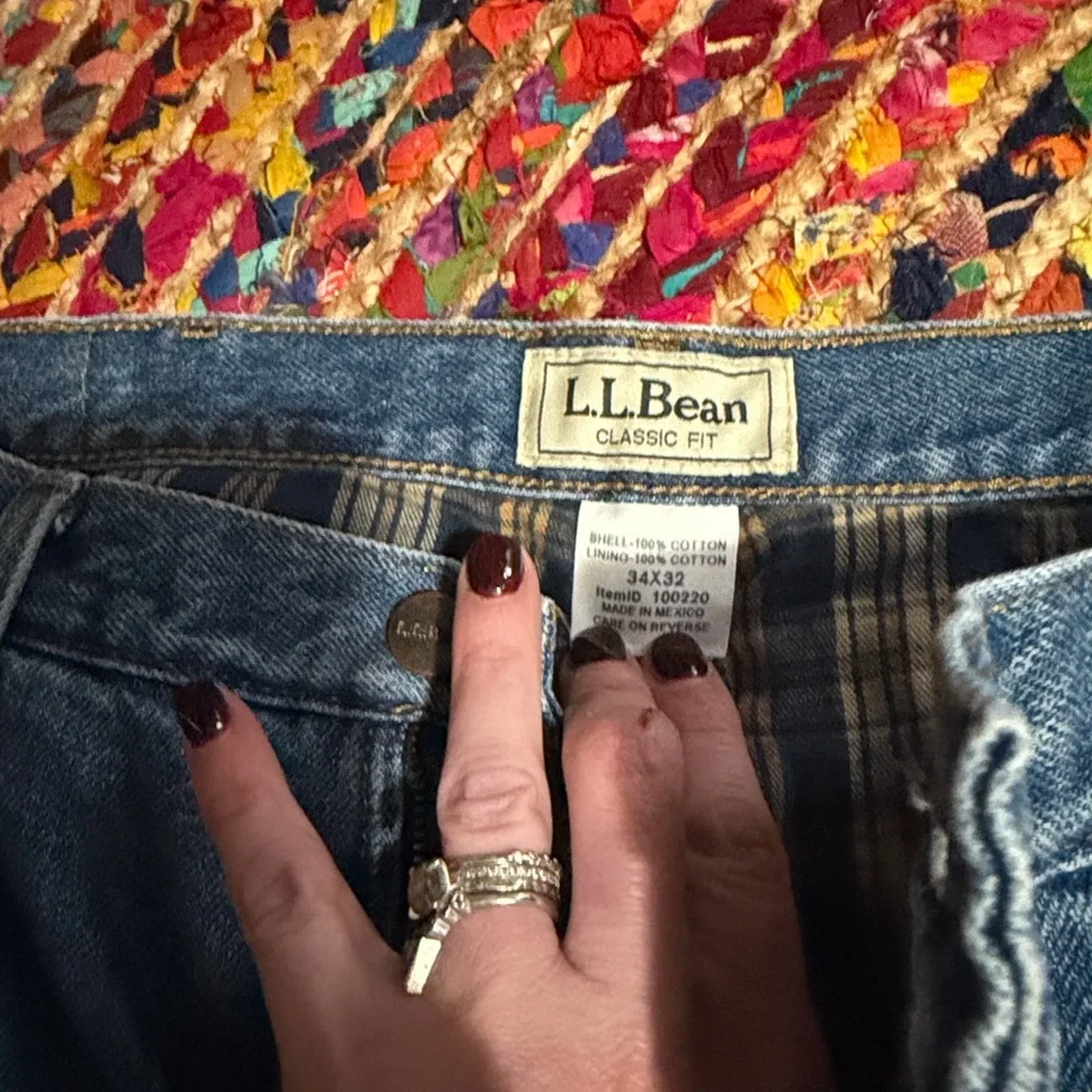 LL. BEAN fleece lined jeans